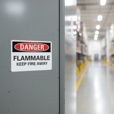 Danger Flammable keep fire away