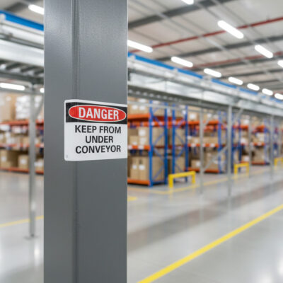 Danger Keep from under conveyor