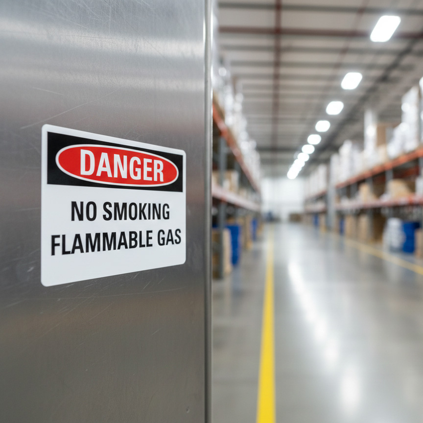 Danger No smoking flammable gas