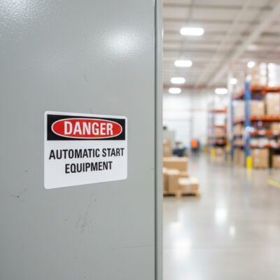 Danger Automatic start equipment