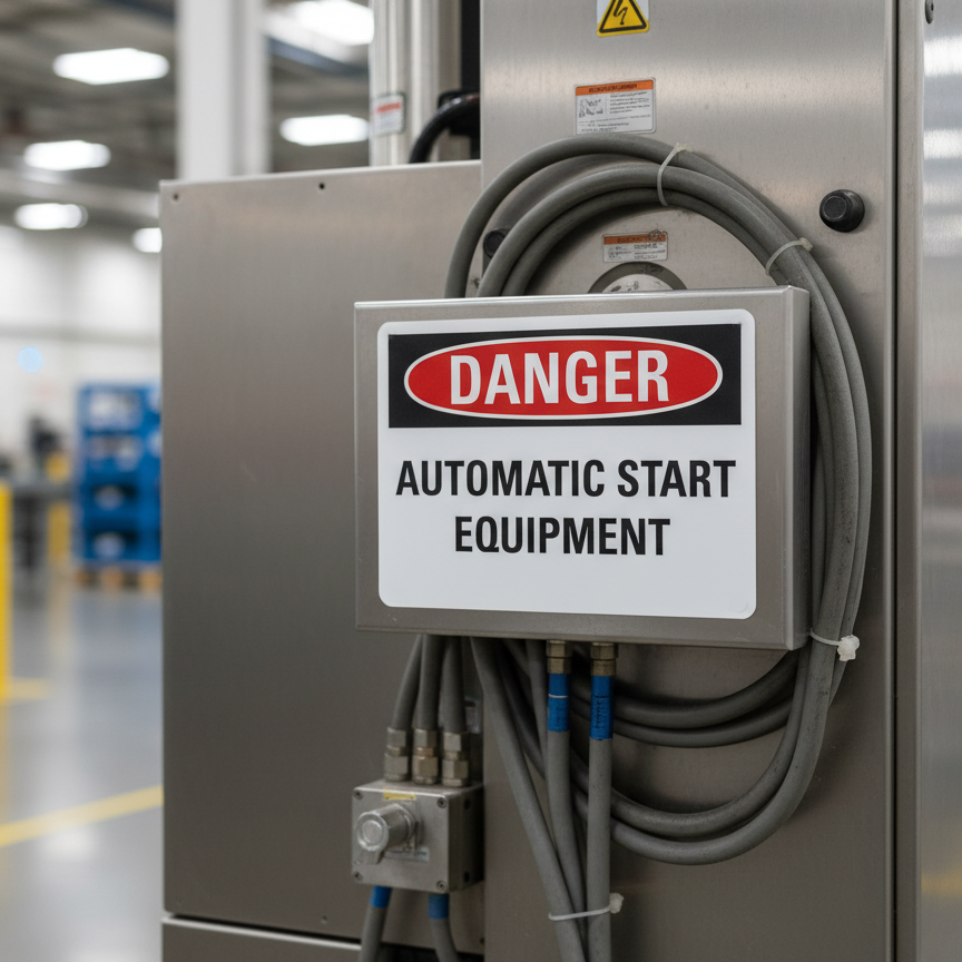 Danger Automatic start equipment - Image 2