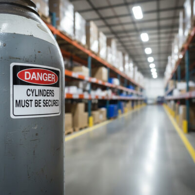 Danger Cylinders must be secured