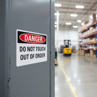 Danger Do not touch out of order