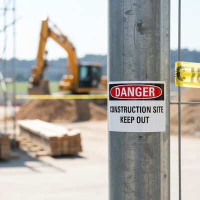 Danger Construction site keep out