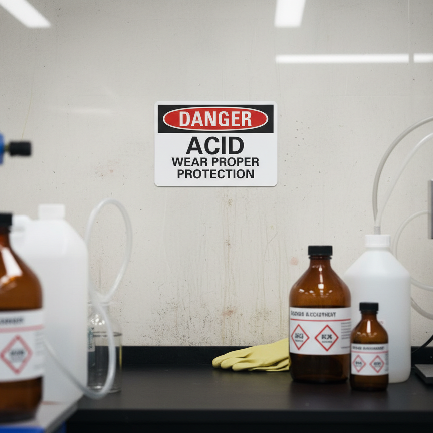 Danger Acid wear proper protection - Image 2