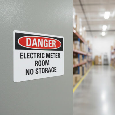 Danger Electric meter room no storage