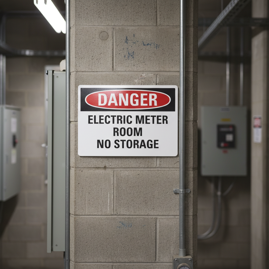 Danger Electric meter room no storage - Image 2