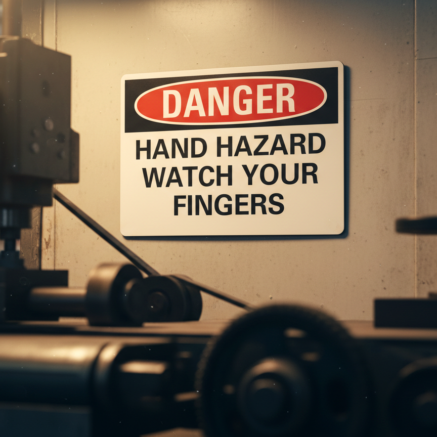 Danger Hand hazard watch your fingers - Image 2