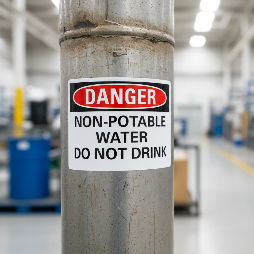Danger Non-potable water do not drink