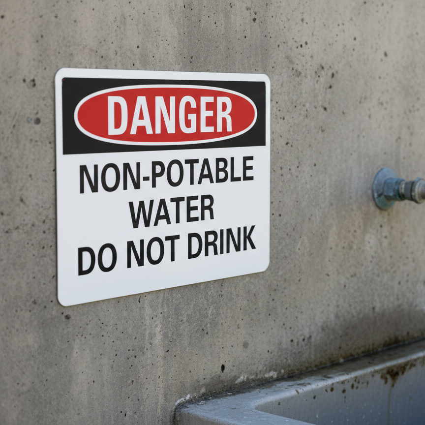 Danger Non-potable water do not drink - Image 2