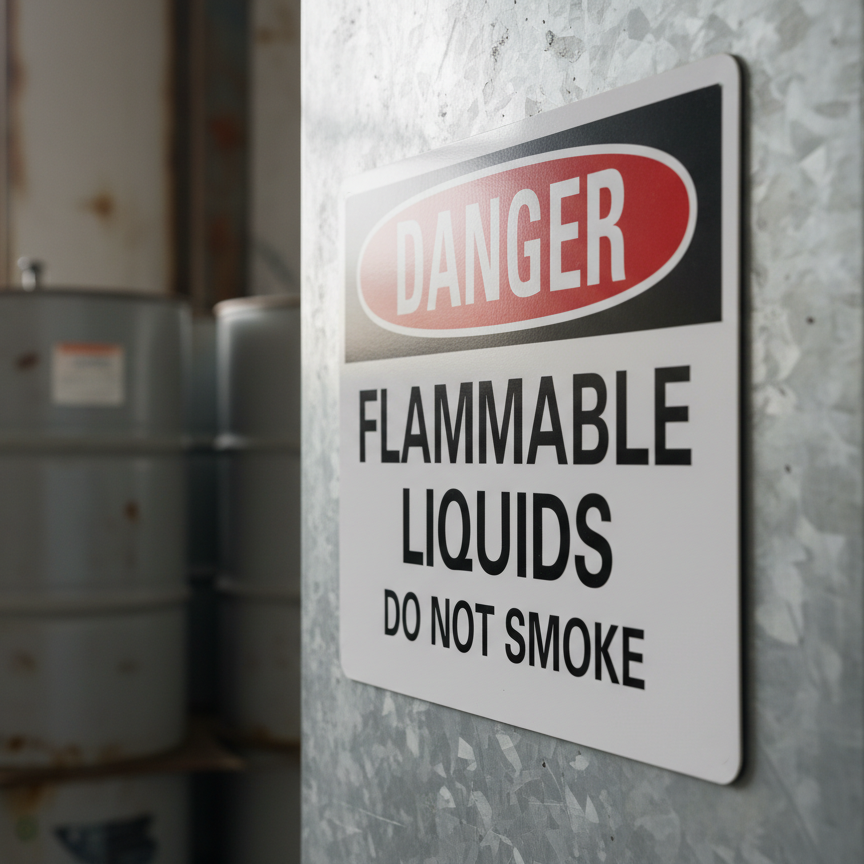 Danger Flammable liquids do not smoke - Image 2