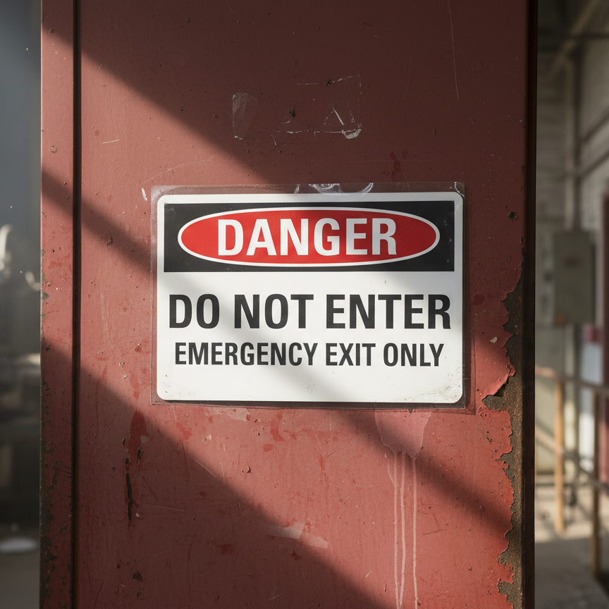 Danger Do not enter emergency exit only - Image 2