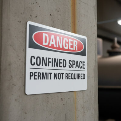 Danger Confined space permit not required