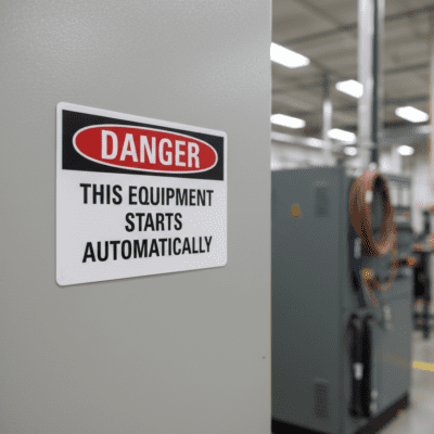 Danger This equipment starts automatically