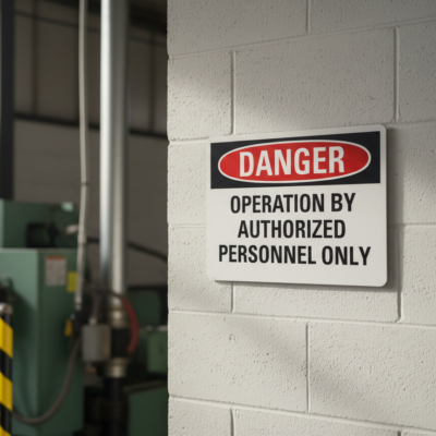 Danger Operation by authorized personnel only