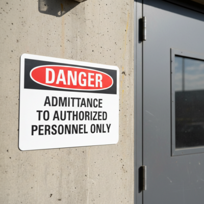 Danger Admittance to authorized personnel only