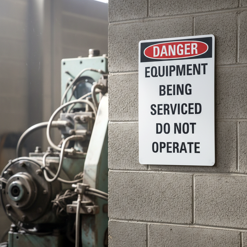 Danger Equipment being serviced do not operate