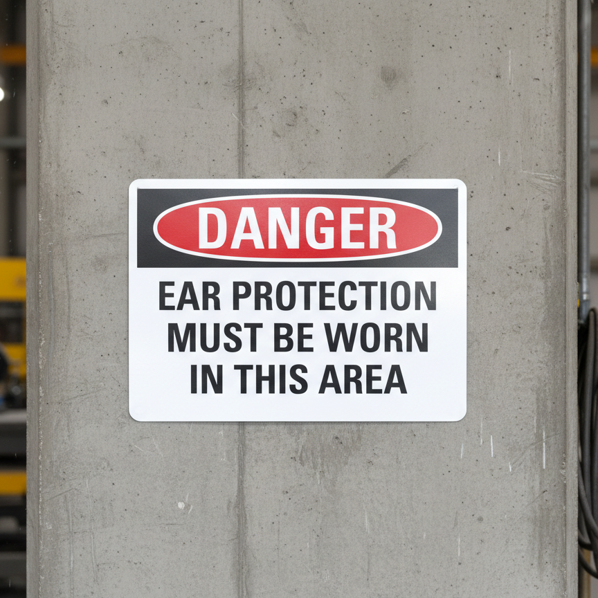 Danger Ear protection must be worn in this area