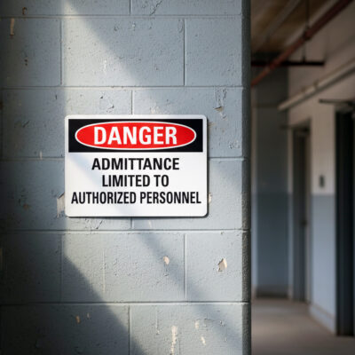 Danger Admittance limited to authorized personnel