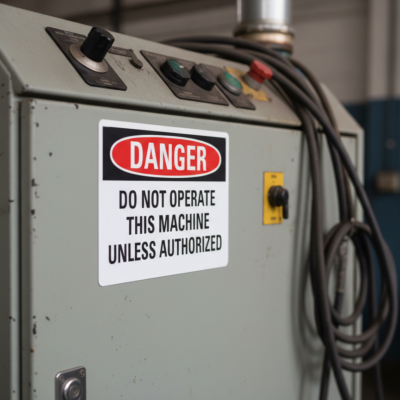 Danger Do not operate this machine unless authorized