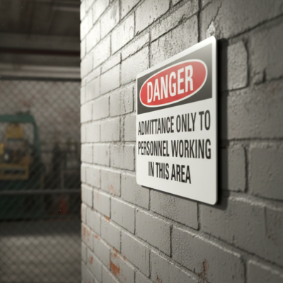 Danger Admittance only to personnel working in this