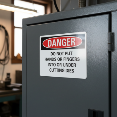 Danger Do not put hands or fingers into or under