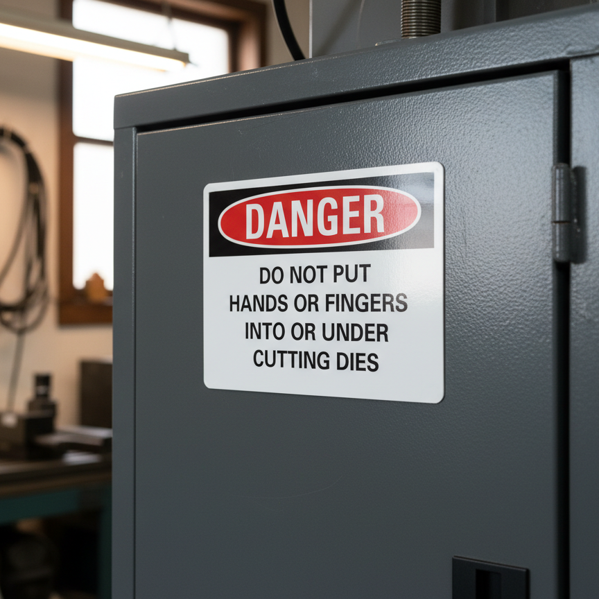 Danger Do not put hands or fingers into or under