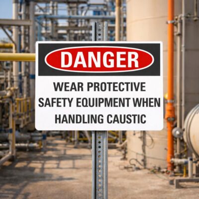 Danger Wear protective safety equipment when handling