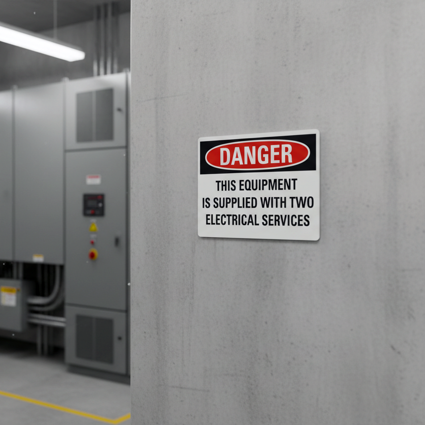 Danger This equipment is supplied with two electrical