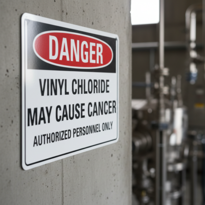 Danger Vinyl chloride may cause cancer authorized