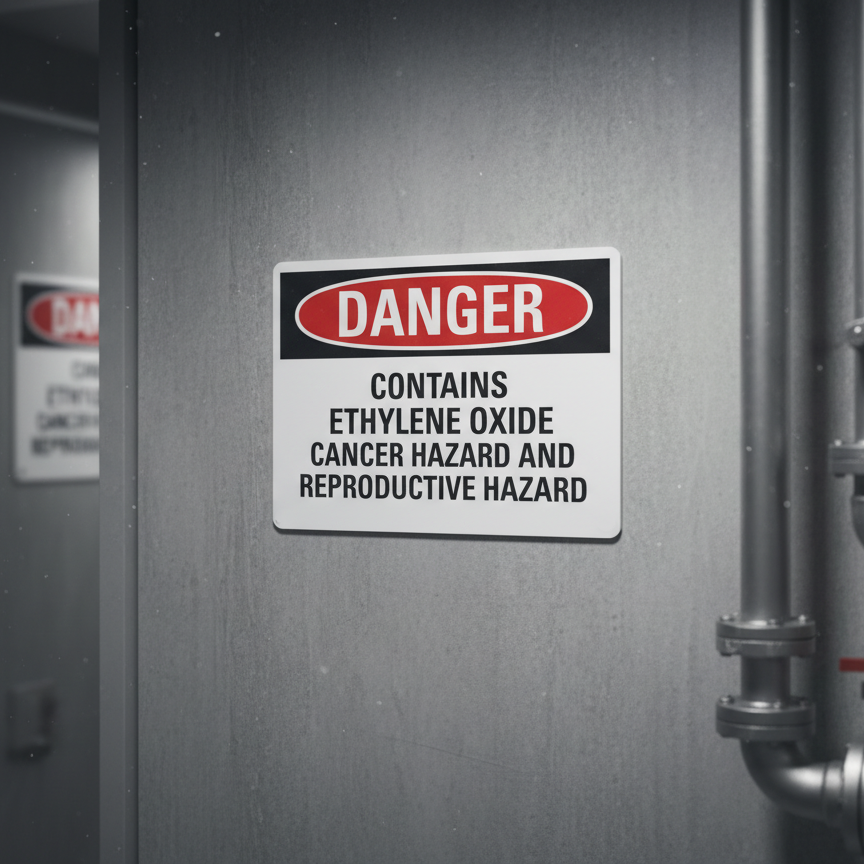 Danger Contains ethylene oxide cancer hazard and