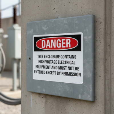 Danger This enclosure contains high voltage electrical