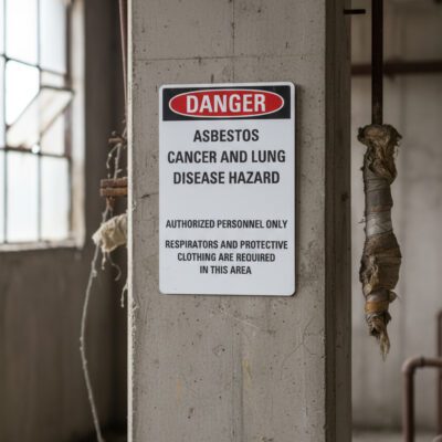Danger Asbestos cancer and lung disease hazard