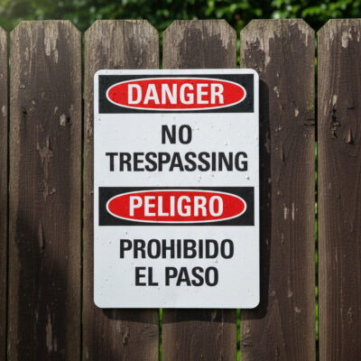 No Trespassing/Prohibido El Paso