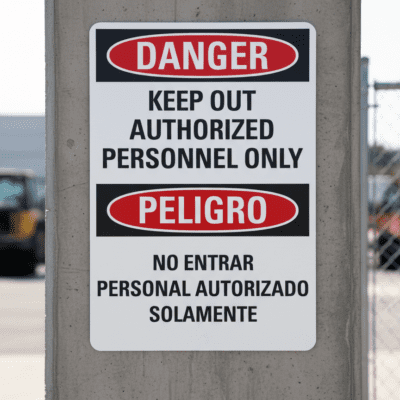 Keep Out Authorized Personnel Only/No Entrar