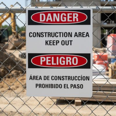 Construction Area Keep Out/Area De Construccion