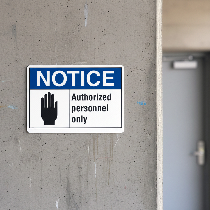 Notice Authorized personnel only