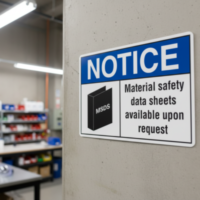 Notice Material safety data sheets available upon