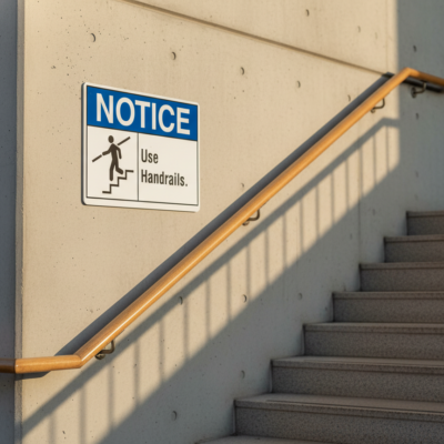 Notice Use handrail