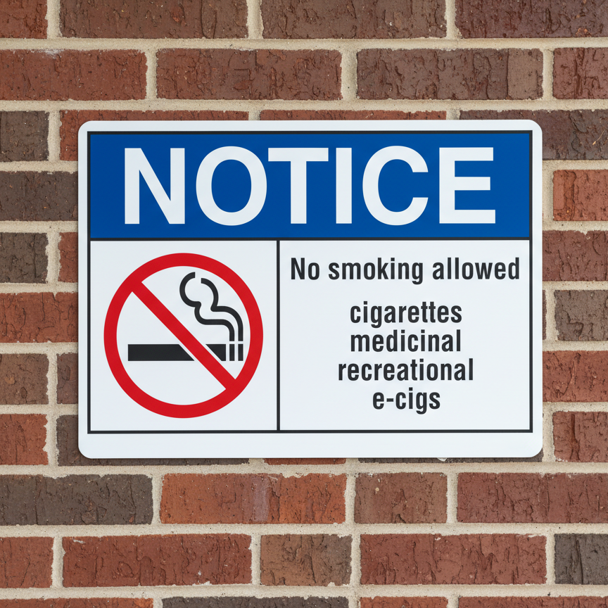 No smoking allowed, cigarettes, medicinal, recreational - Image 2