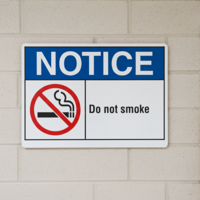 Do not smoke English
