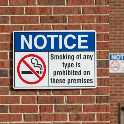 Notice Smoking of any type is prohibited on these