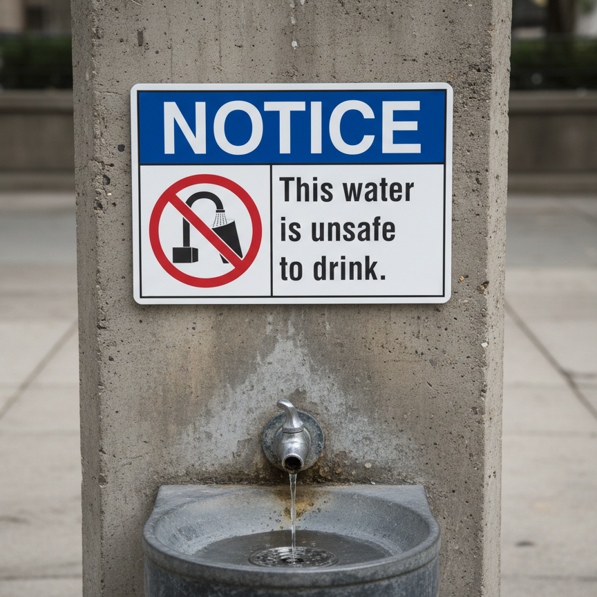 Notice This water is unsafe to drink - Image 2