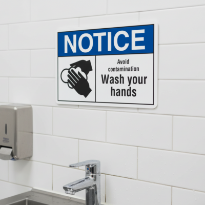 Notice Avoid contamination wash your hands