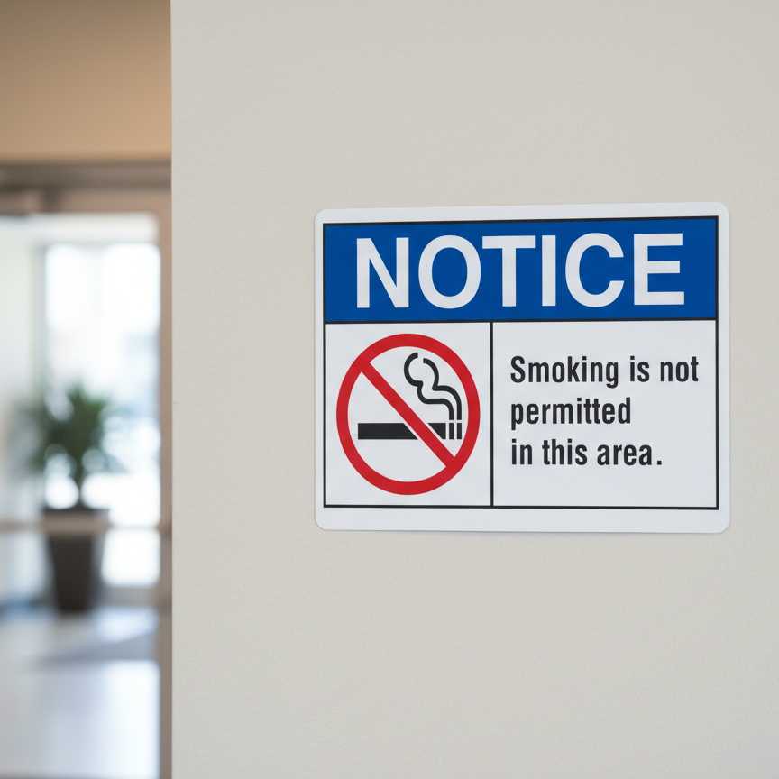 Do not smoke in this area English - Image 2