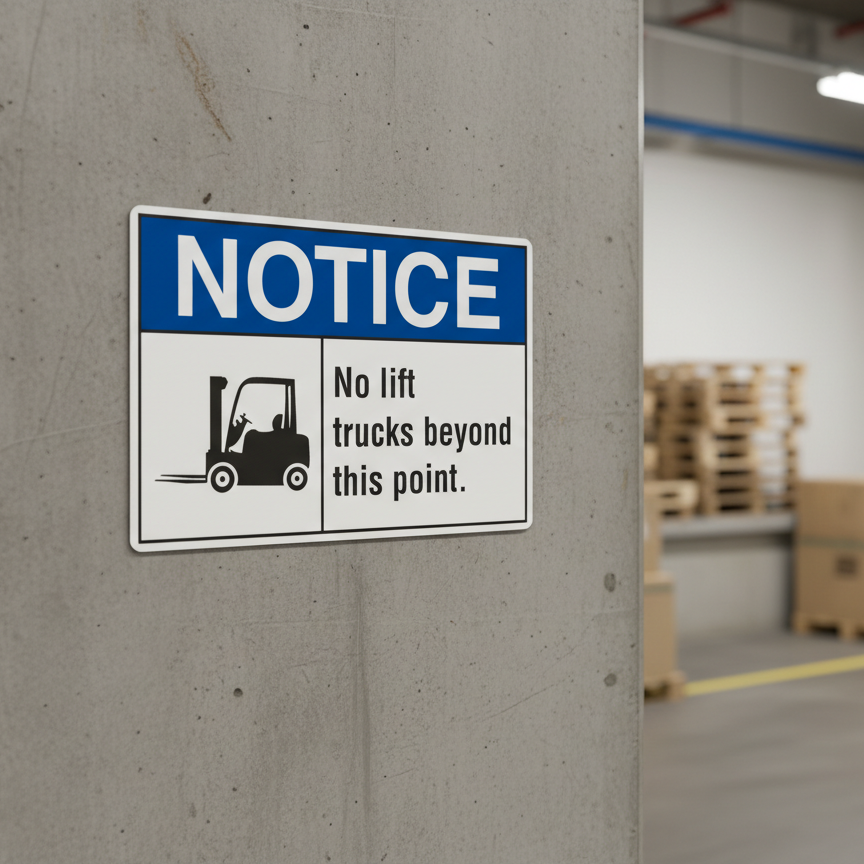 Notice No lift trucks beyond this point - Image 2