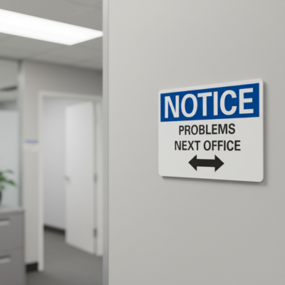 Notice Problems next office