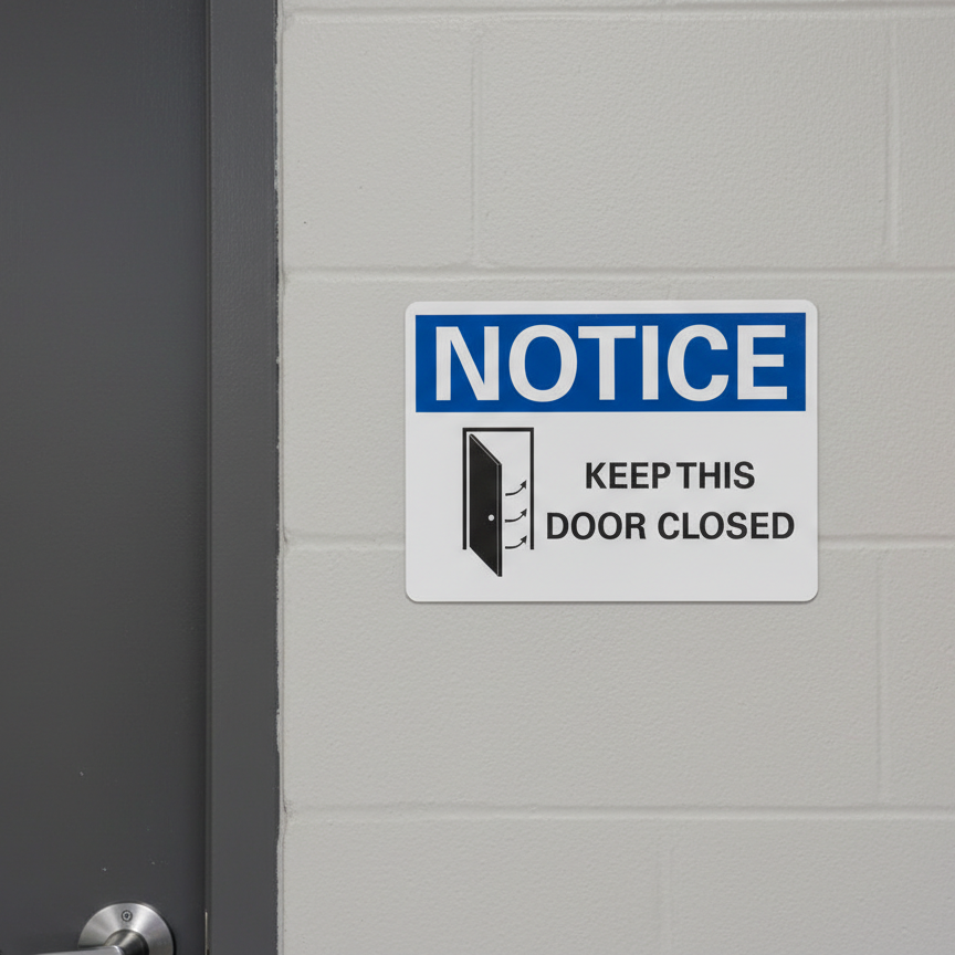 Notice Keep this door closed - Image 2