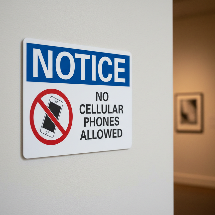 Notice No cellular phones allowed - Image 2