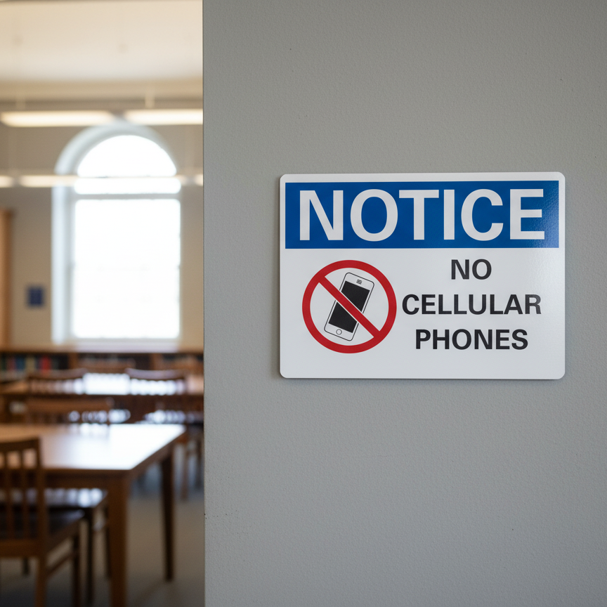 Notice No cellular phones